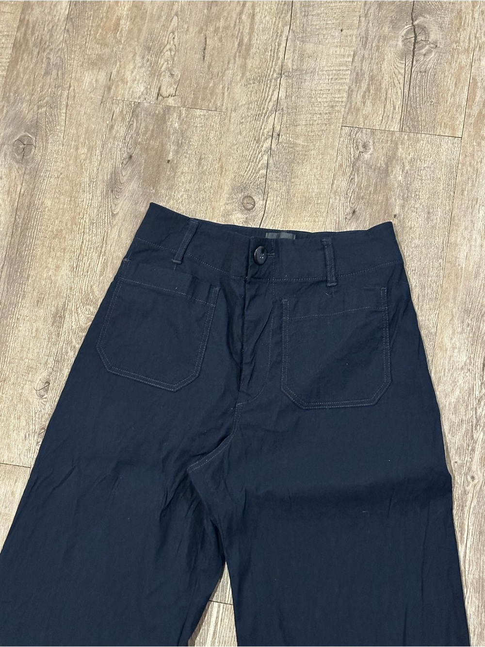 Maeve Anthropologie The Colette Wide Leg Navy Pants 26 - Picture 3 of 9